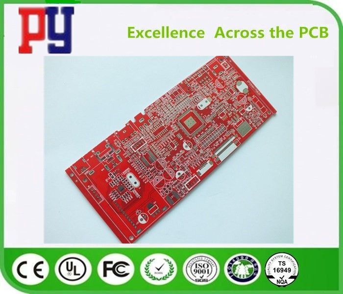 Red Solder Mask FR4 PCB Board 1.6mm Thickness 1oz Double Side With