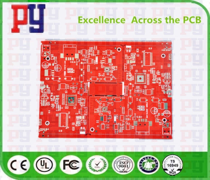 Red Oil 94V0 HDI PCB Printed Circuit Board Single Panel 1mm Thickness